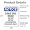 Signmission Dead End Road Do Not Enter Authorized OSHA Notice Sign, Vinyl Decal, 18in W x 24in L, 2PK OS-2PACK-NS-D-1824-V-10946 - alternate 5